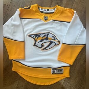 NHL Licensed Jersey in White and Gold